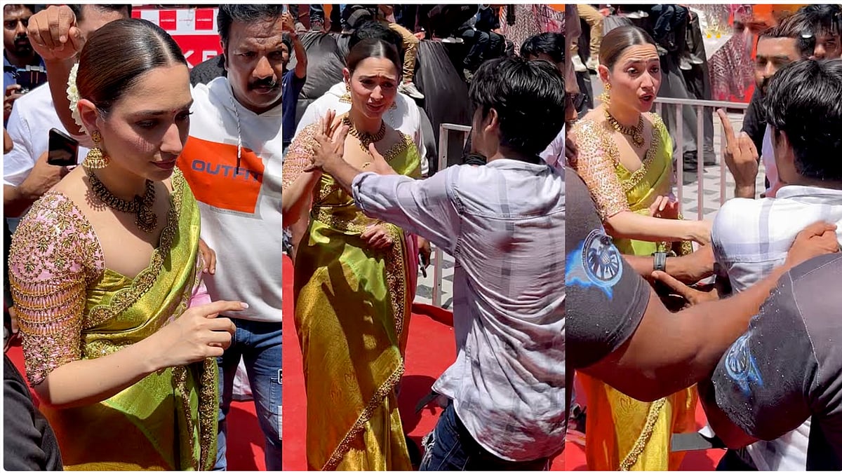 Selfie எடுக்க வந்த ரசிகரை சட்டென்று தள்ளிவிட்ட பவுன்சர்கள்.. தமன்னா செய்த செயலால் ரசிகர்கள் நெகிழ்ச்சி !