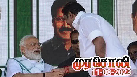 ”பா.ஜ.க.வின் பாதம் தாங்கி பழனிசாமி”.. அ.தி.மு.க துரோகத்தை வெளிச்சம் போட்டு காட்டும் முரசொலி!