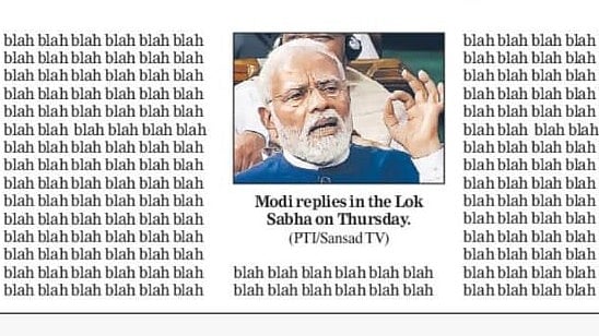 Blah Blah Blah.. மணிப்பூர் பற்றி பேசாத பிரதமர் மோடியின் உரையை விமர்சித்த The Telegraph ஆங்கில நாளேடு!