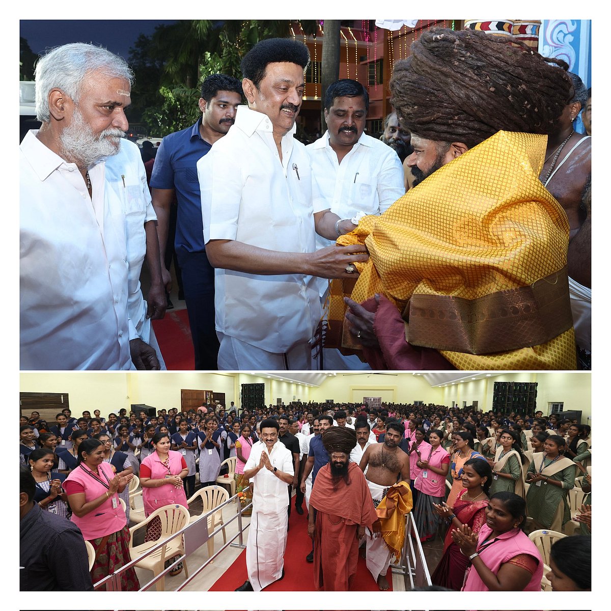 “நல்லிணக்கத்தையும் சகோதரத்துவத்தையும் விரும்பும் ஆன்மீகப் பெரியோர்கள் ஆதரிக்கிறார்கள்” : முதலமைச்சர் !