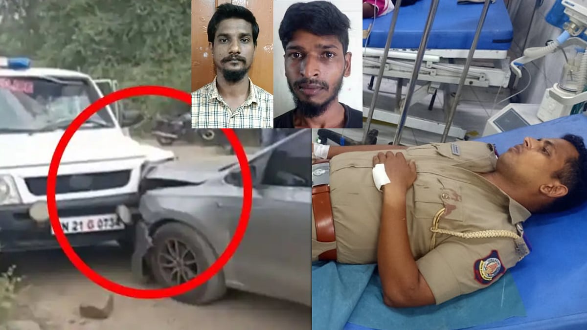 தலையை நோக்கி வீசப்பட்ட அரிவாள்.. தொப்பியில் பட்டு தப்பித்த உயிர்: போலிஸ் நடத்திய என்கவுண்டர் -முழு விவரம்