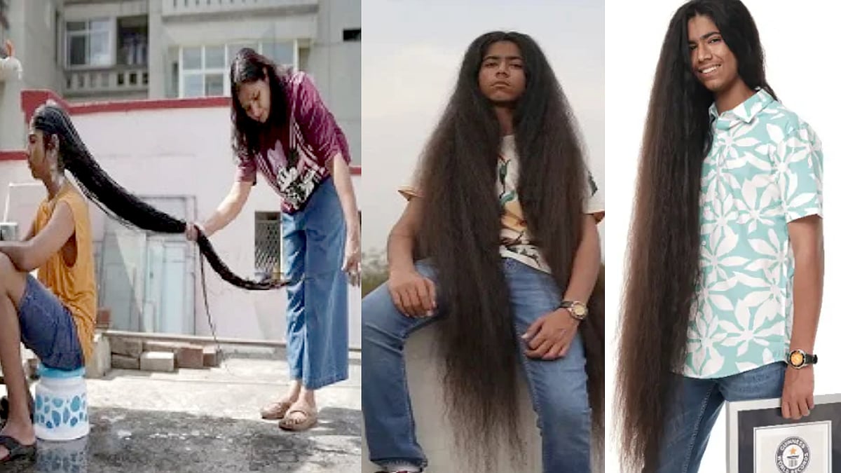 146 செ.மீ., 9.5 அங்குலம்.. உலகிலேயே மிக நீளமான கூந்தல். சாதனை படைத்த உ.பி 15 வயது சிறுவன்.. யார் இவர் ?