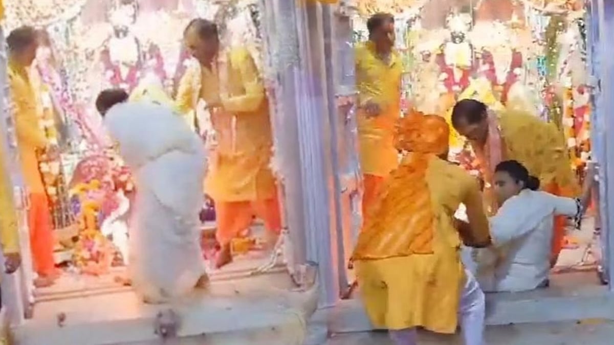 முன்னோர்கள் கட்டிய கோவில் கருவறையில் நுழைய முயன்ற ராணி.. அர்ச்சகர்களால் வெளியே தள்ளிவிடப்பட்ட அதிர்ச்சி !