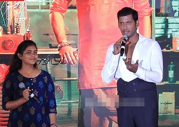 Mark Antony : திடீரென மேடைக்கு வந்த இளம்பெண்.. ‘மகள்’ என அறிமுகம் செய்த விஷால்.. விழா மேடையில் ஷாக்!