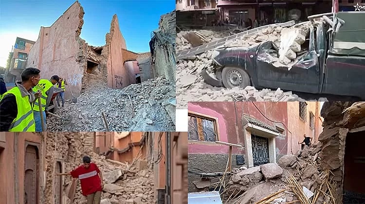 மொராக்கோவை உலுக்கிய நிலநடுக்கம்.. உதிர்ந்து விழுந்த கட்டங்கள்.. 2000-ஐ தாண்டிய பலி எண்ணிக்கை !