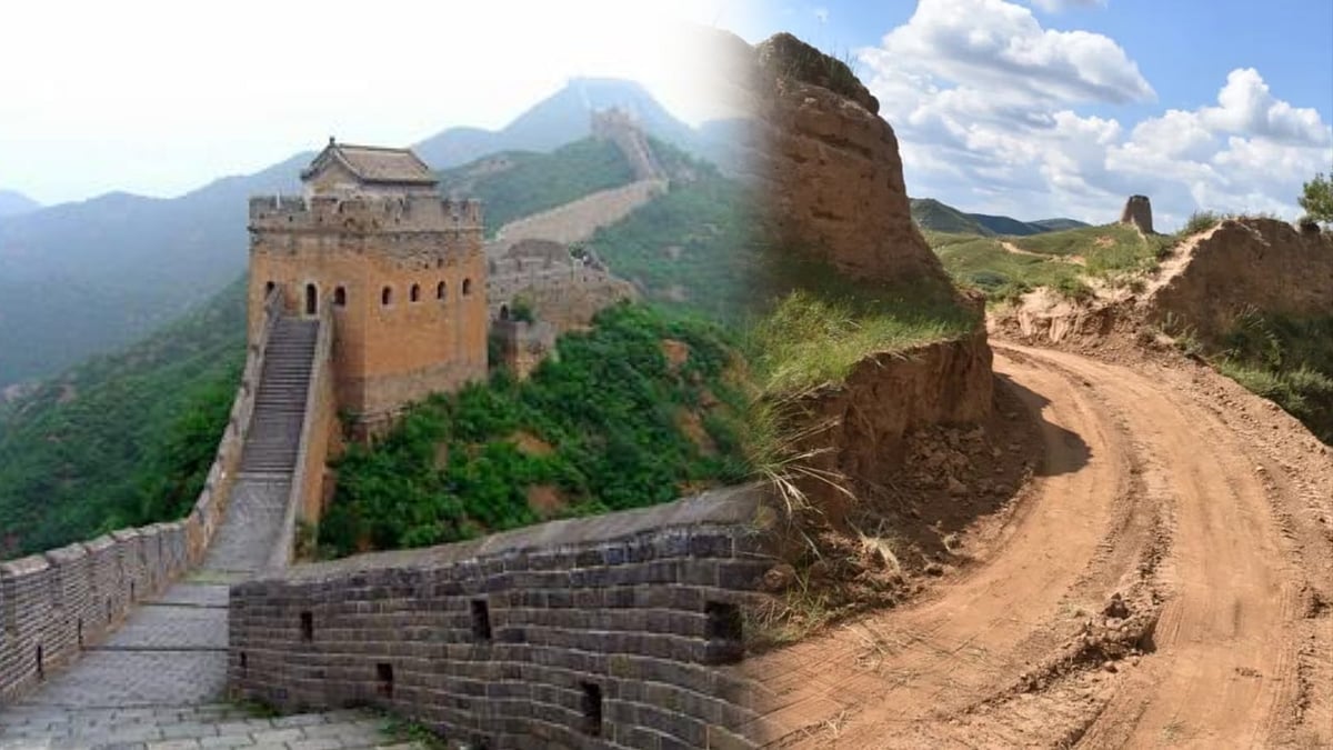 உலகின் 7 அதிசயங்களில் ஒன்றான சீனப் பெருஞ்சுவருக்கு ஏற்பட்ட சோகம்.. பாதைக்காக சுவரை உடைத்த இருவர் கைது !
