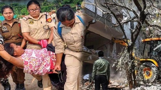 மக்களின் வீடுகளை இடித்த பா.ஜ.க அரசு.. பெண்கள் அரை நிர்வாணப் போராட்டம்: அசாமில் அவலம்!