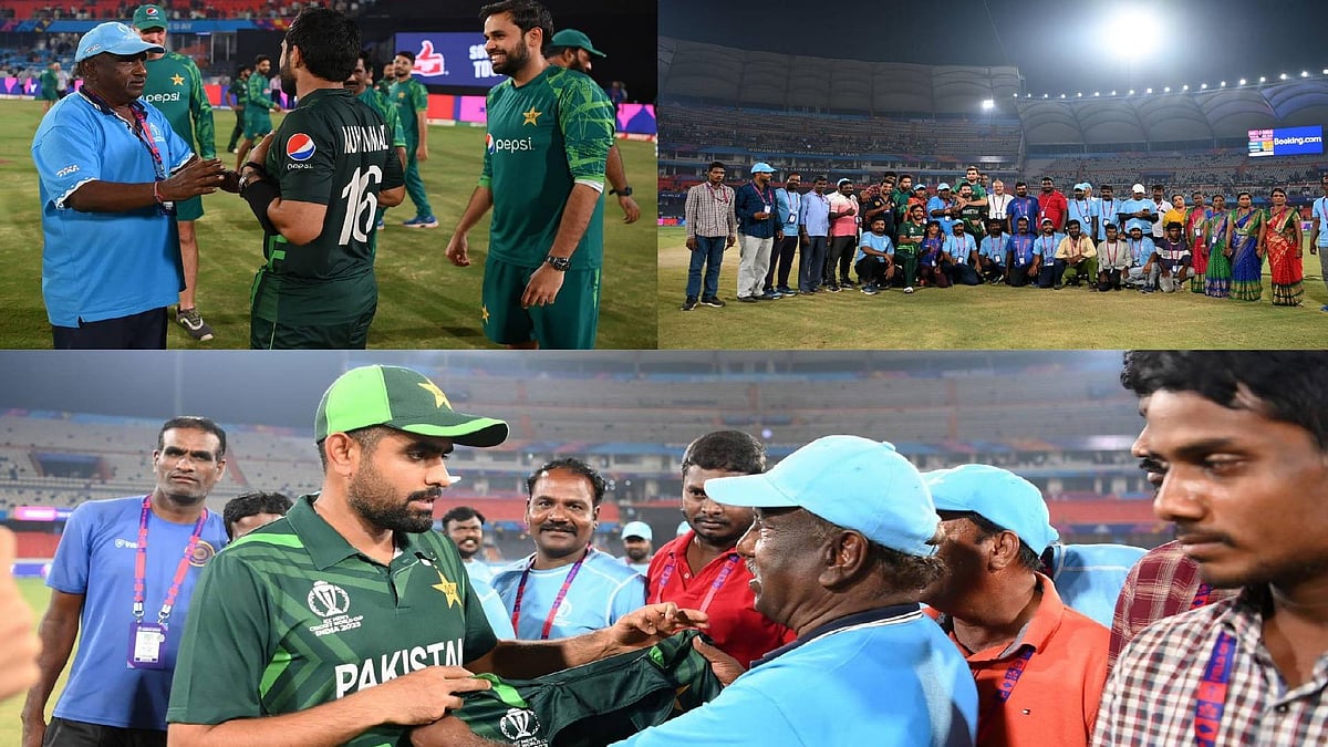 மைதான ஊழியர்களுக்கு நன்றி.. பாகிஸ்தான் வீரர்களின் செயலால் ரசிகர்கள் நெகிழ்ச்சி ! 