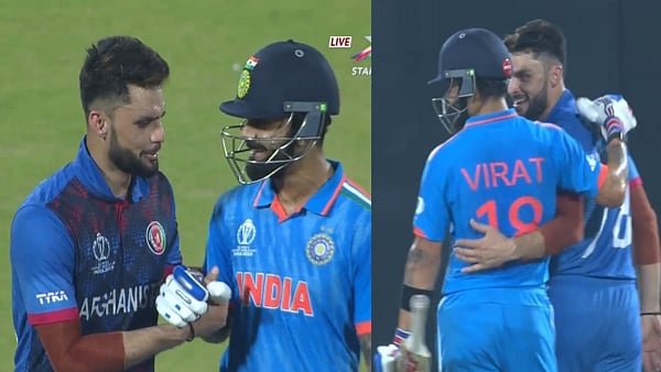 கோலி, கோலி என அதிர்ந்த அரங்கம்: ஆப்கான் வீரரை கிண்டல் செய்த ரசிகர்கள்: கோலி செய்த செயலால் நெகிழ்ச்சி !