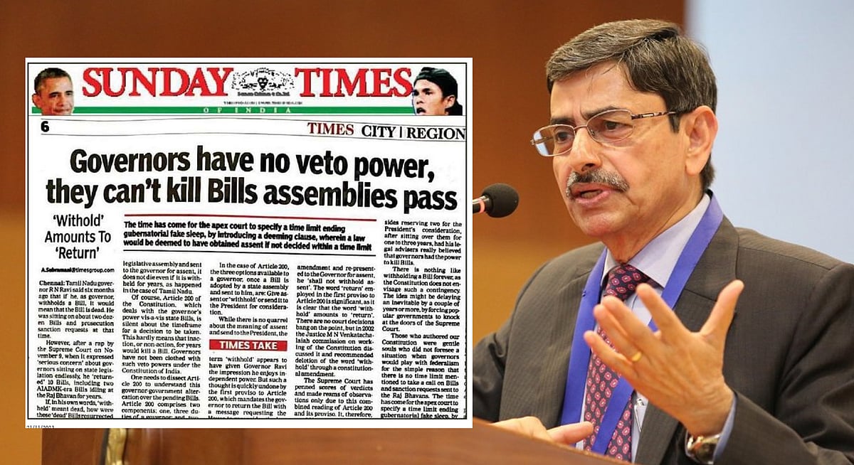 “ஆளுநரின் போலி உறக்கத்தை முடிவுக்கு கொண்டு வரும் உச்சநீதிமன்றம்” : ‘The Sunday Times’ சிறப்புக் கட்டுரை!