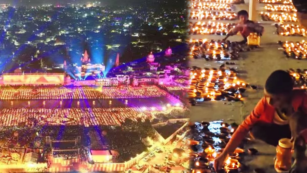 வீணான விளக்குகளில் இருந்த எண்ணெய்களை எடுத்துச்சென்ற குழந்தைகள் : கின்னஸ் சாதனை செய்த உ.பி-யின் அவலநிலை !