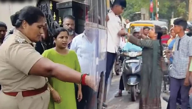 பேருந்தில் பயணம் செய்த மாணவர்கள் மீது தாக்குதல் :  பா.ஜ.க நிர்வாகி ரஞ்சனா நாச்சியார் கைது! 