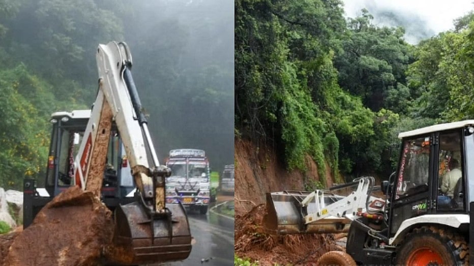 கன மழை - மண் சரிவால் துண்டிக்கப்பட்ட சாலை: 4 மணி நேரத்தில் பம்பரம் போல் சுழன்று சரி செய்த அரசு நிர்வாகம்!