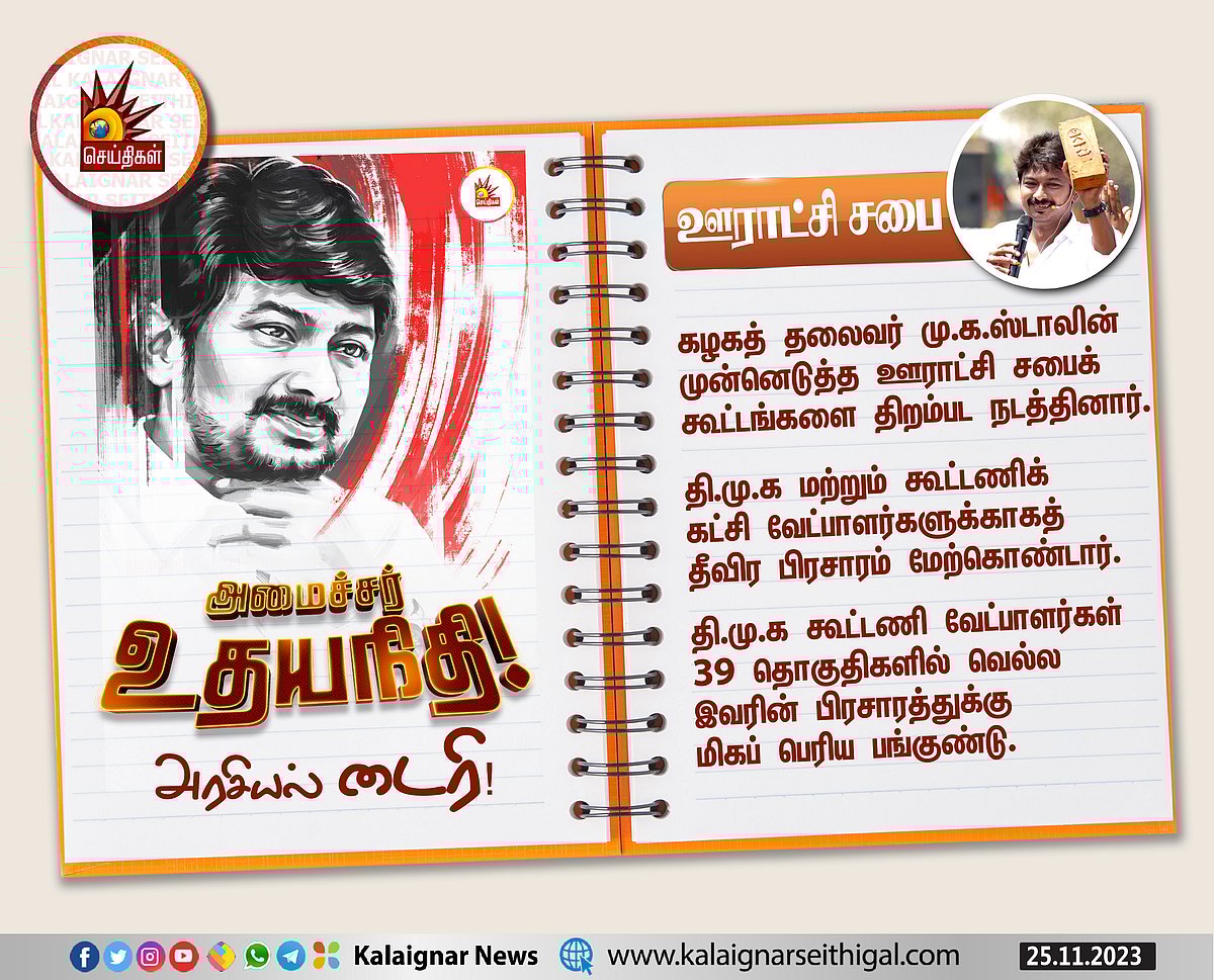 “ஊராட்சி சபை to அமைச்சர்” - உதயநிதி ஸ்டாலின் அரசியல் டைரி! 