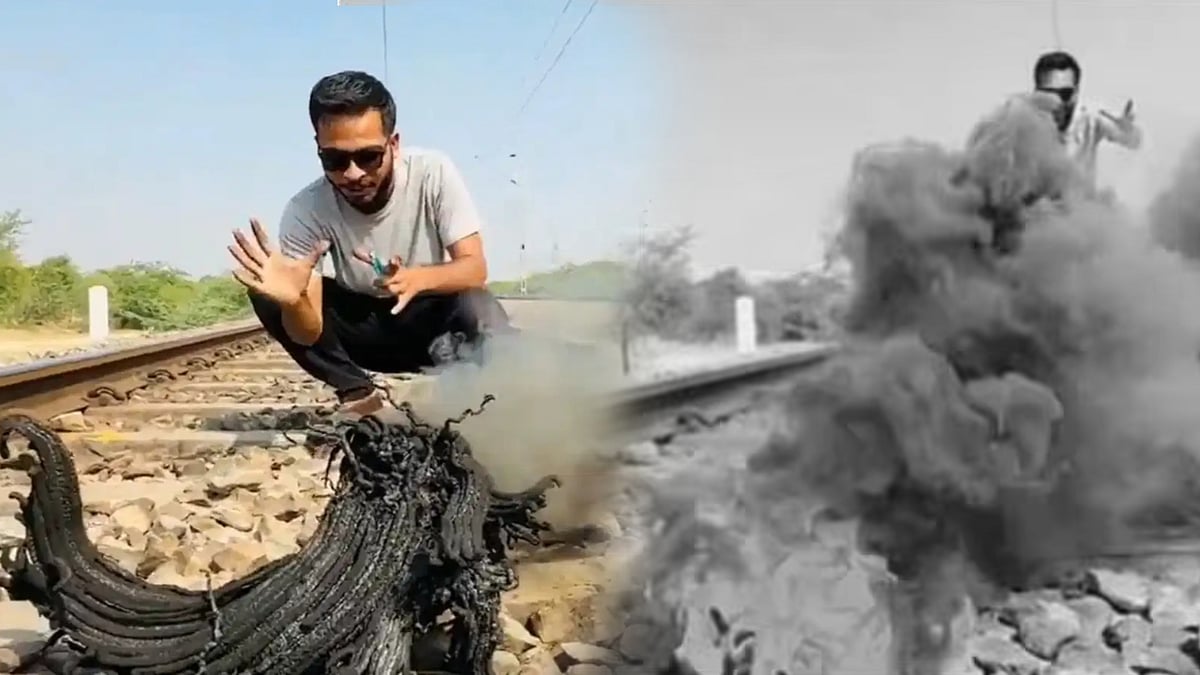 தண்டவாளத்தில் பாம்பு வெடி.. பிரபல Youtuber செய்த செயலால் பீதியில் மக்கள் ! - நடந்தது என்ன ?