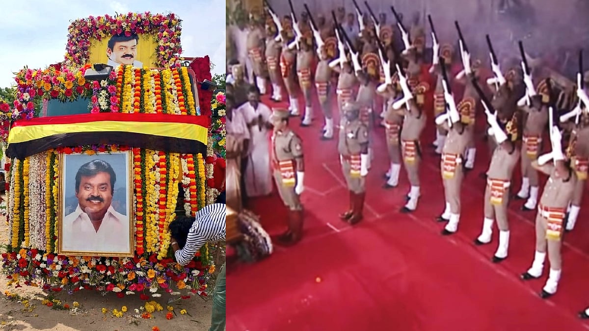 3 சுற்று.. 72 குண்டுகள் முழங்க அரசு மரியாதையுடன் நல்லடக்கம் செய்யப்பட்ட விஜயகாந்தின் உடல் !