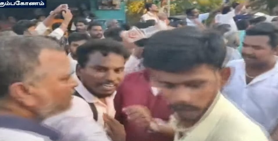 அண்ணாமலையிடம் பேட்டி எடுக்க வந்த பத்திரிகையாளர் : தடுத்து நிறுத்தி பா.ஜ.கவினர் அராஜகம்!