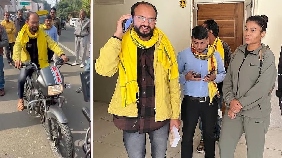 கார் இல்லாததால் சட்டமன்றத்துக்கு 350 கி.மீ பைக்கிலேயே பயணம் - ம.பி-யில் இப்படி ஒரு MLA : யார் இவர் ?