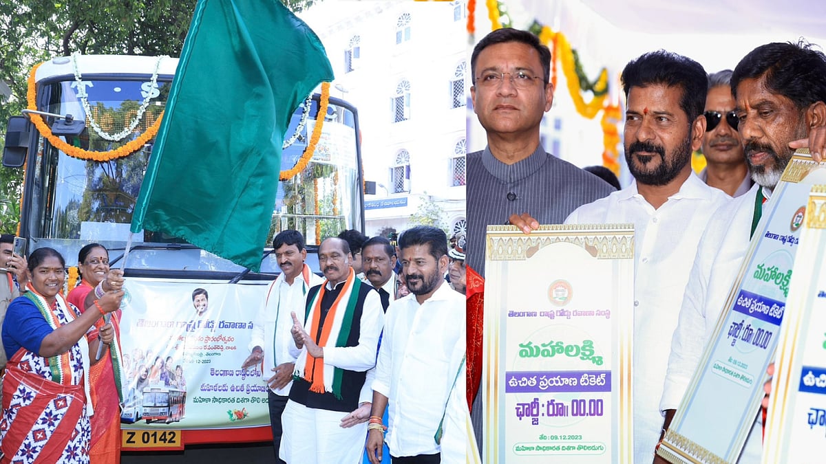 தமிழ்நாட்டை பின்பற்றும் தெலங்கானா.. சொன்னதை செய்த காங். : மகளிருக்கு கட்டணமில்லா பேருந்து சேவை தொடக்கம்!