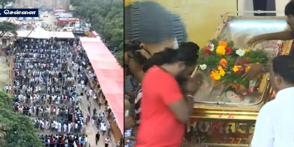 விஜயகாந்துக்கு இறுதி அஞ்சலி : திரண்டு வரும் ரசிகர்கள் மற்றும் சினிமா பிரபலங்கள்!
