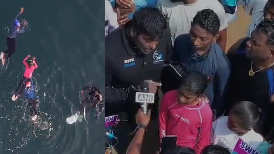 'கடலை காப்போம்' : 20 கிலோ மீட்டர் நீச்சல் அடித்து மக்களிடம் விழிப்புணர்வு ஏற்படுத்திய மூன்று சிறுவர்கள்!