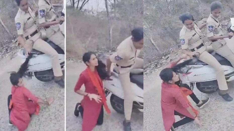 போராட்டம் நடத்திய மாணவி : தலை முடியை பிடித்து இழுத்துச் சென்ற போலிஸ் - தெலங்கானாவில் அதிர்ச்சி!