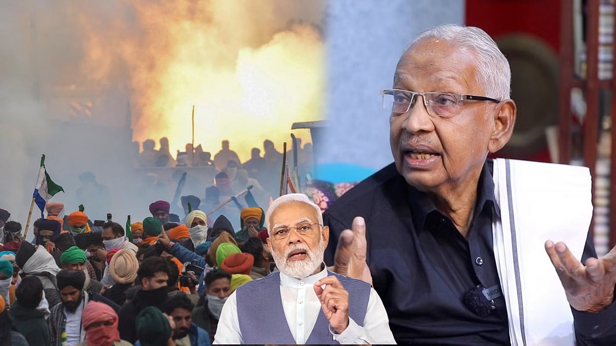 விவசாயிகள் போராட்டம் : “பிரதமரின் உத்தரவாதம், உத்தரத்தில் தொங்கலாமா?” - பாஜக அரசுக்கு கி.வீரமணி கண்டனம் !