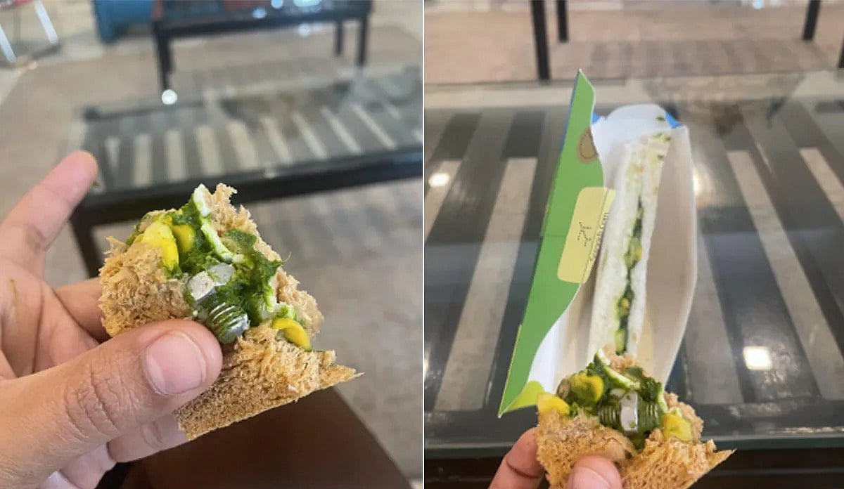 பறக்கும் விமானத்தில் கொடுக்கப்பட்ட Sandwich... ஆசையாய் சாப்பிட்ட பயணிக்கு காத்திருந்த அதிர்ச்சி !