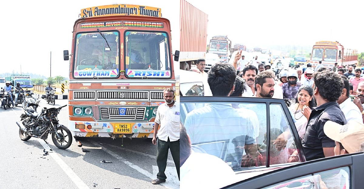 கோவையில் விபத்தில் சிக்கிய கல்லூரி மாணவர் : உடனடியாக காரில் மருத்துவமனைக்கு அனுப்பி வைத்த கனிமொழி MP !