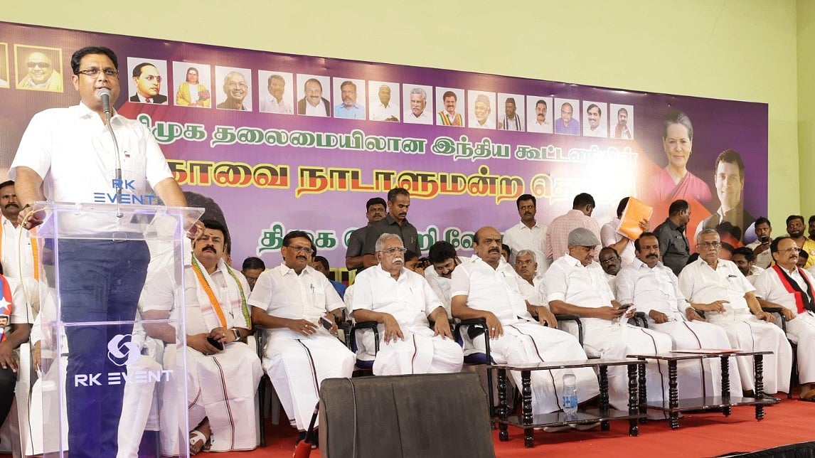 ”பா.ஜ.கவும் அ.தி.மு.கவும் ஒரே குட்டையில் ஊரிய மட்டைகள்” : கோவையில் அமைச்சர் டி.ஆர்.பி.ராஜா சாடல்!