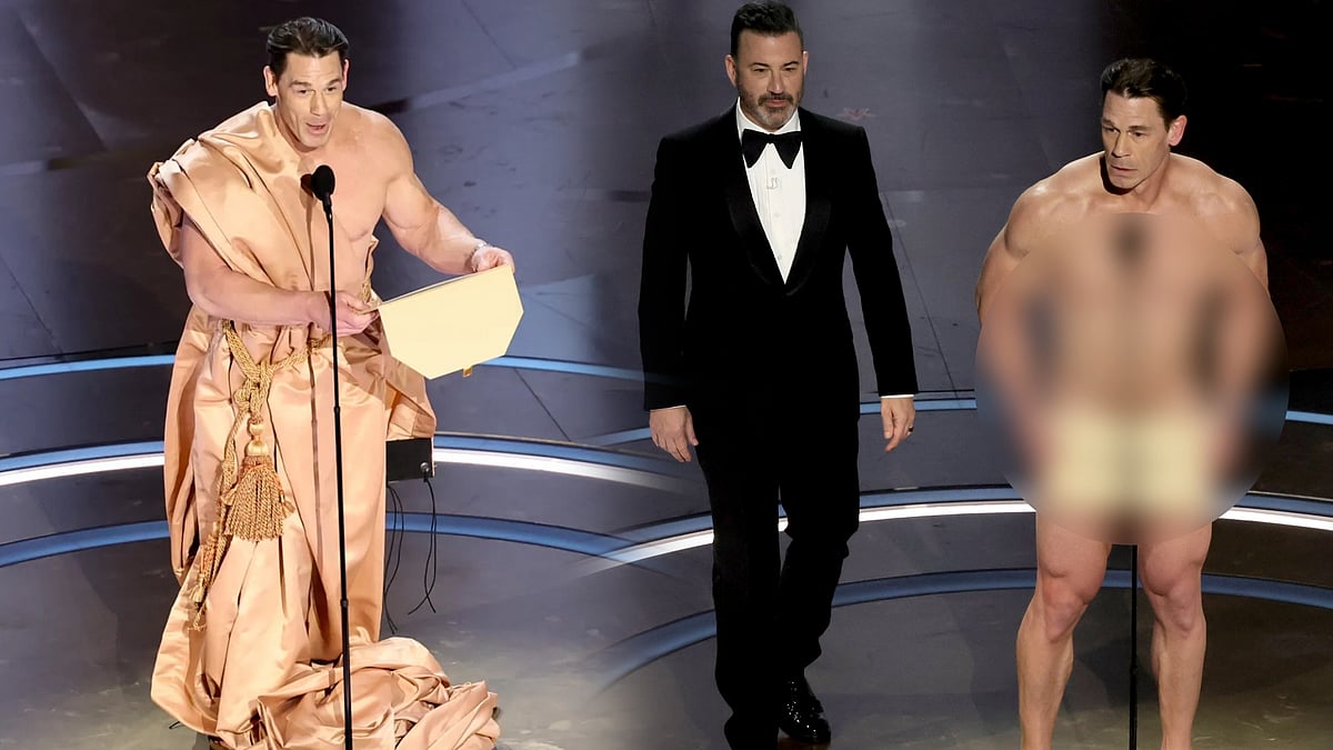 “ஆண்கள் உடல் ஒன்றும் கேலிப்பொருள் அல்ல...” - Oscar மேடையில் நிர்வாணமாக தோன்றிய ஜான் சினா !|VIDEO