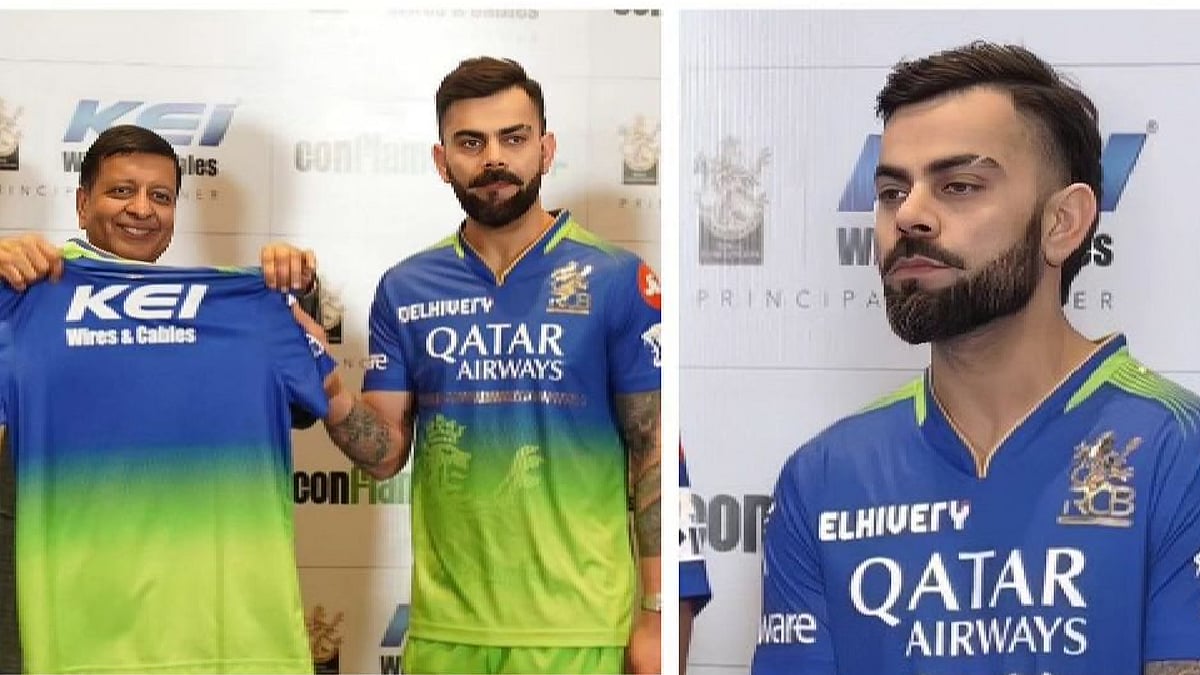 சென்னையில் அறிமுகம் செய்யப்பட்ட RCB-யின் புதிய ஜெர்ஸி : அறிமுகப்படுத்திய விராட் கோலி, டு பிளேஸிஸ் !
