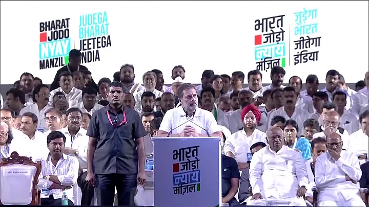 "பாஜகவின் எதிர்ப்பை மீறி, 4000 கி.மீ நடந்துள்ளேன்"- ஒற்றுமை யாத்திரை நிறைவு விழாவில் ராகுல்காந்தி பேச்சு!