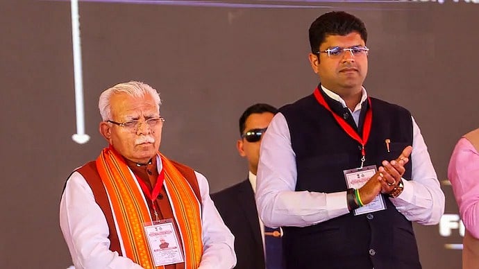 BJP - Manohar Lal Khattar and
JJP - Dushyant Chautala