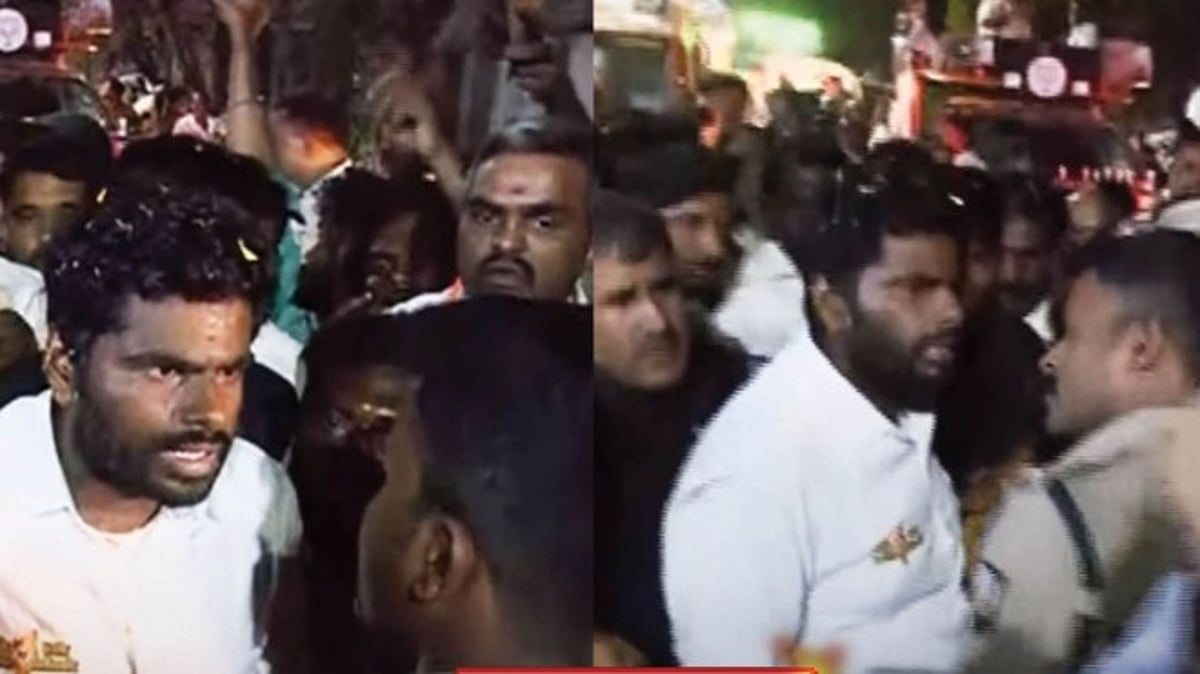 தொடர்ச்சியாக தேர்தல் விதிமீறலில் ஈடுபட்டு வரும் அண்ணாமலை : காவல்துறையினருடன் வாக்குவாதம்!