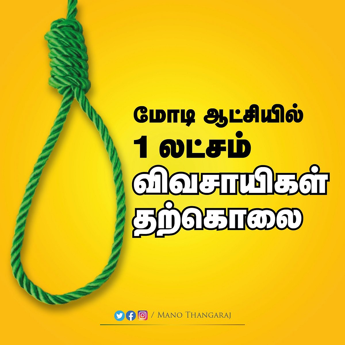 “பாஜக ஆட்சியில் ஒரு லட்ச விவசாயிகள் தற்கொலை” - அமைச்சர் மனோ தங்கராஜ் காட்டம் !