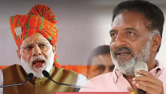 பிரதமர் மோடிக்கு 2 நாக்குகள் :  நடிகர் பிரகாஷ் ராஜ் விமர்சனம்!