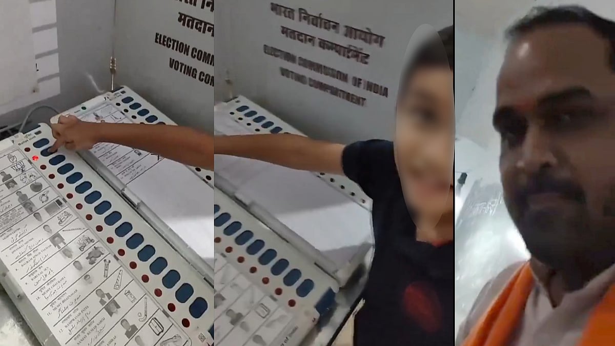 எல்லை மீறும் பாஜக : குழந்தையை வாக்களிக்க வைத்த பாஜக நிர்வாகி - வேடிக்கை பார்க்கும் தேர்தல் ஆணையம் ?