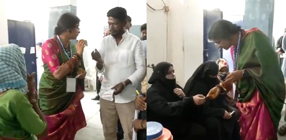 இஸ்லாமியர்களின் வாக்காளர் அட்டையை சோதனை செய்த பாஜக வேட்பாளர் : குவியும் கண்டனம் ! 