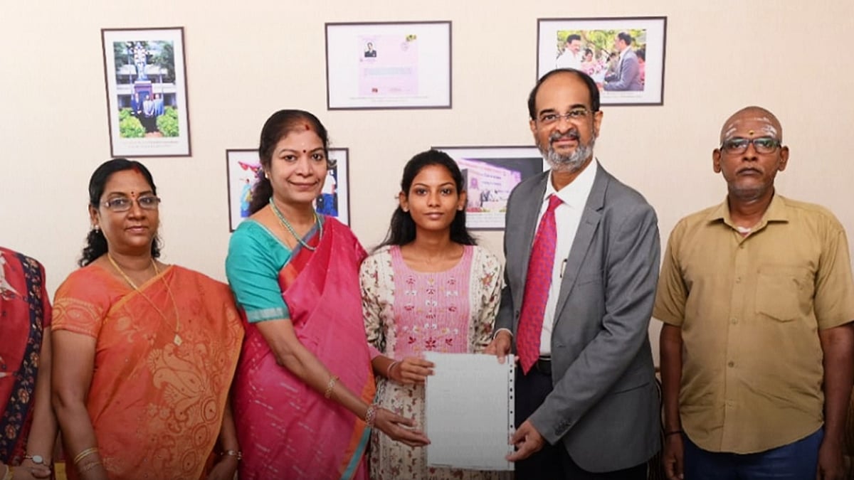 “600க்கு 578; சென்னை அரசுப்பள்ளிகளில் முதலிடம்” - ஏழை மாணவிக்கு உதவிகரம் நீட்டிய எத்திராஜ் கல்லூரி !