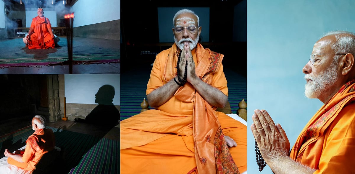 28 நொடி வீடியோ... 9 ஆங்கிளில் டிசைன் டிசைனா போஸ்.. மோடியின் தியான Photoshoot வீடியோ வைரல்!