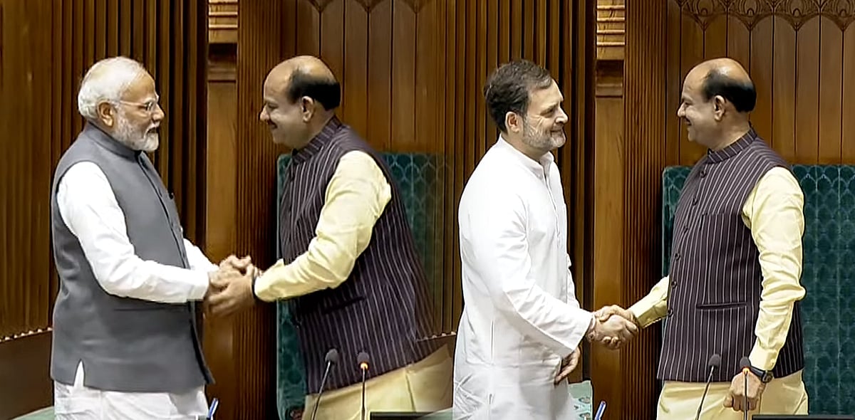 நாடாளுமன்ற மக்களவையின் சபாநாயகராக ஓம் பிர்லா தேர்வு : குரல் வாக்கெடுப்பில் வெற்றிபெற்றதாக அறிவிப்பு ! 