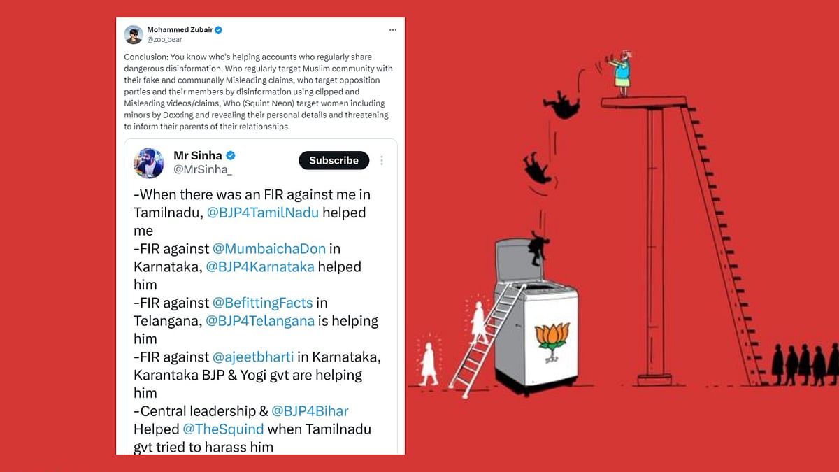 பொய் செய்தி பரப்புபவர்களை ஆதரிக்கும் பா.ஜ.க : பட்டியலிட்ட fact checker முகமது சுபைர்!