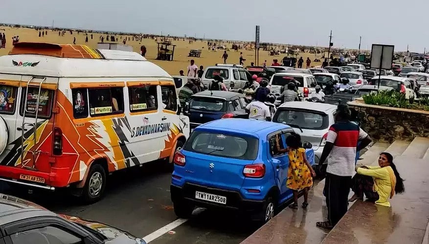 மெரினாவில் இலவசமாக வாகனங்கள் நிறுத்த அனுமதி... - சென்னை மாநகராட்சி அதிரடி அறிவிப்பு !