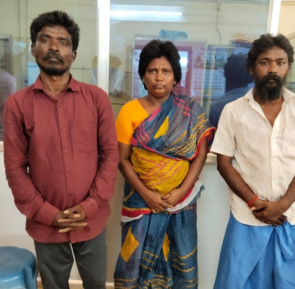 கண்ணுக்குட்டி (எ) கோவிந்தராஜ், அவரது மனைவி விஜயா, தாமோதரன்