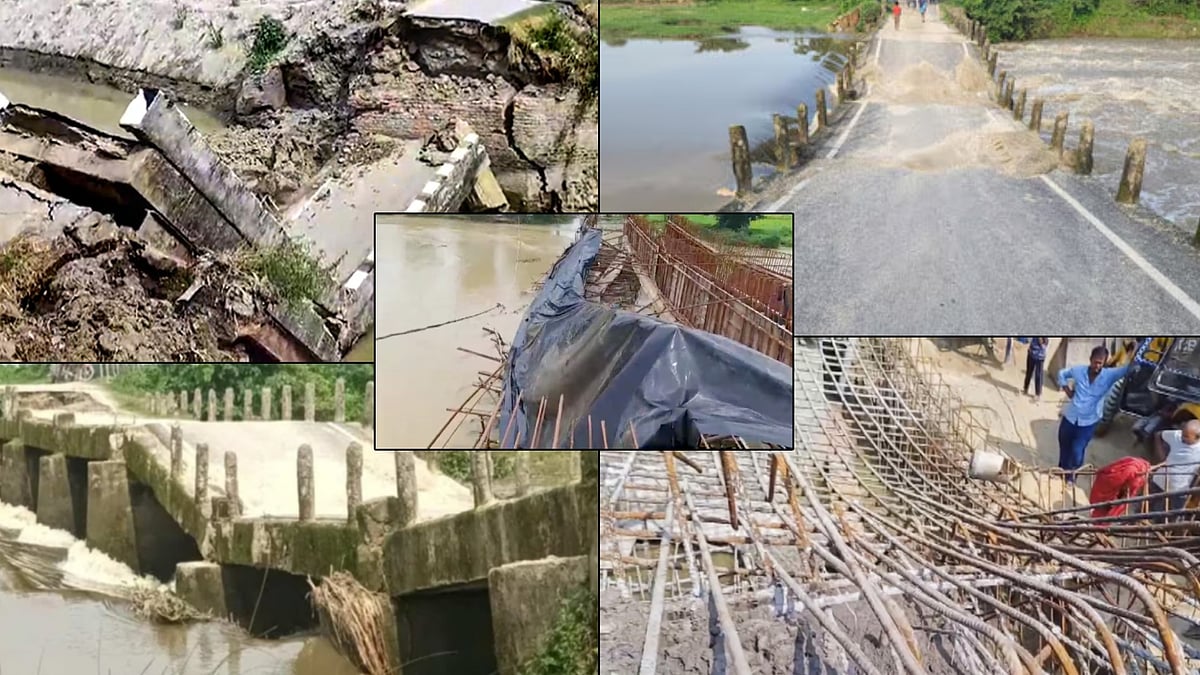 பீகாரில் 9 நாட்களில் இடிந்து விழுந்த 5 பாலங்கள்... அம்பலமாகும் பாஜக கூட்டணி அரசின் ஊழல்கள் !