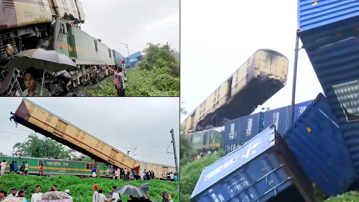 மே.வங்கத்தில் பயணிகள் ரயில் மீது மோதிய சரக்கு ரயில்: தூக்கி வீசப்பட்ட பெட்டிகள் -விபத்து நடந்தது எப்படி?