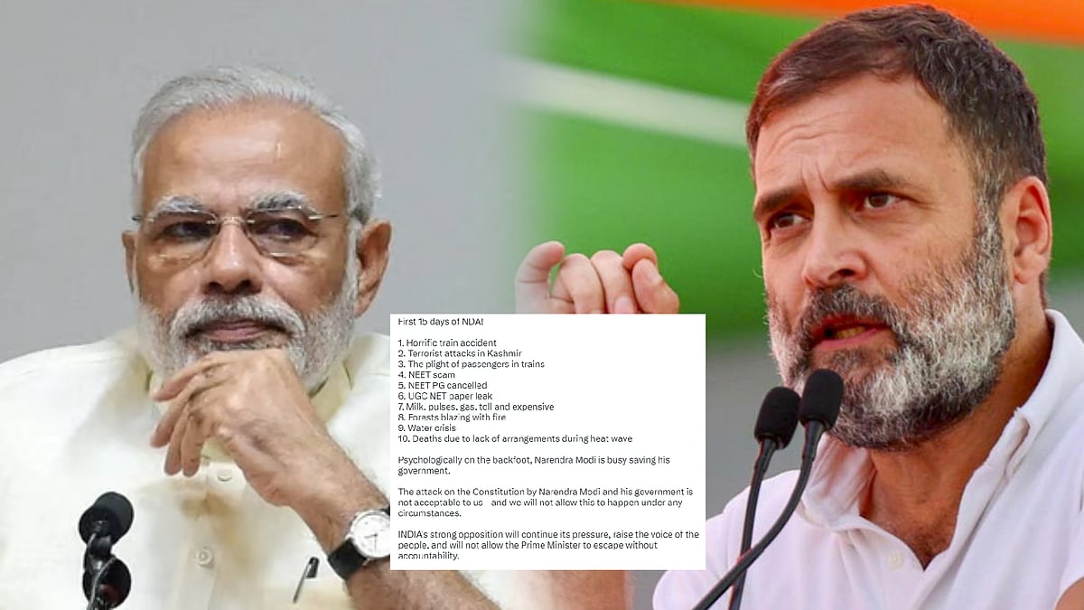 NDA கூட்டணியின் முதல் 15 நாட்கள்! : பா.ஜ.க.வின் அலட்சியத்தை அம்பலப்படுத்திய ராகுல் காந்தி!