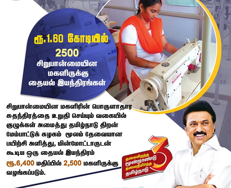 2500 சிறுபான்மையின மகளிருக்கு தையல் இயந்திரங்கள் : அமைச்சர் செஞ்சி கே.எஸ்.மஸ்தான் வெளியிட்ட அறிவிப்புகள்!