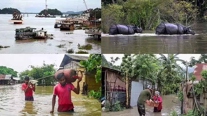25 லட்ச மக்கள் பாதிப்பு... தொடர்ந்து பெய்து வரும் கனமழையால் மூழ்கிய 150 கிராமங்கள் - அசாமில் அவலம்!